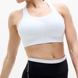 Athleta Speed Run High Support Sports Bra Size 36B Adjustable White